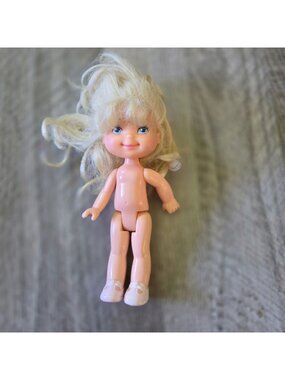 Vintage Mattel 1988 Cherry Merry‎ Muffin Doll 6.5" Blonde Hair Pink Molded Shoes